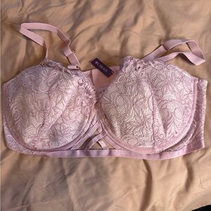 Adore Me Light Pink Lace Bra